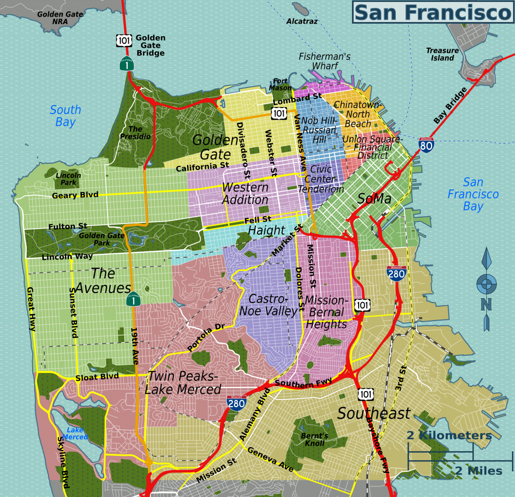 San Fransisco kort